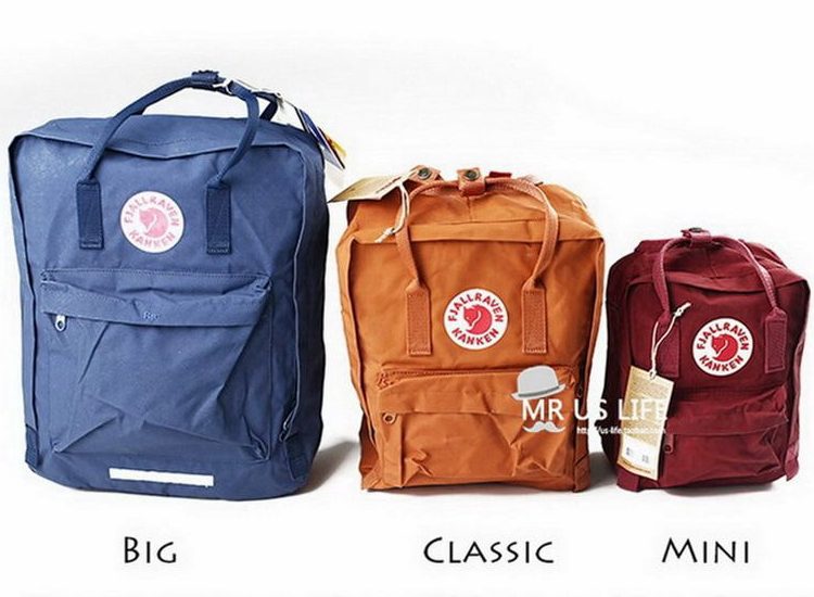 Fjallraven Kanken Backpacks in Different Sizes